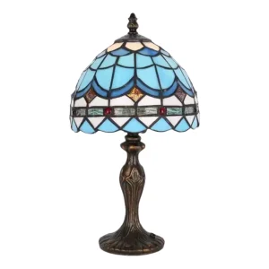 Lámpara de Sobremesa Tiffany Azul E14 1 Luz IP20 Interior – Campiluz - Imagen 1