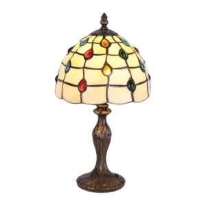 Lámpara de Sobremesa Tiffany Lágrimas de Colores E14 1 Luz IP20 Interior – Campiluz - Imagen 1