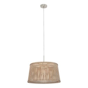 Lámpara de Techo Colgante SENDERO Redonda de Madera Ø45 cm E27 IP20 – Eglo - Imagen 1