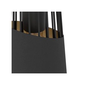 Lámpara de Techo Moderna AUSTELL Negra 1xE27 Ø16,5 cm – Eglo - Imagen 2