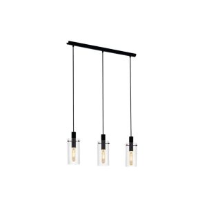 Lámpara de Techo MONTEFINO de Cristal Cilíndrico 3xE27 – Eglo - Imagen 1