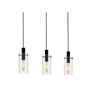 Lámpara de Techo MONTEFINO de Cristal Cilíndrico 3xE27 – Eglo - Imagen 3