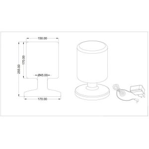 Lámpara LED BARBADOS recargable portátil - TRIO Lighting - Imagen 2