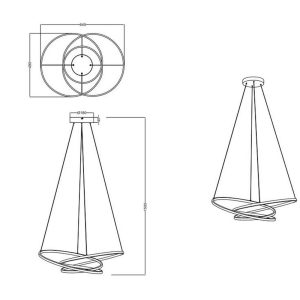 Lámpara LED de techo DARVIN 34W 4500lm negra IP20 - TRIO Lighting - Imagen 4