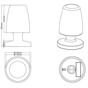 Lámpara LED DORA recargable USB con interruptor - TRIO Lighting - Imagen 3