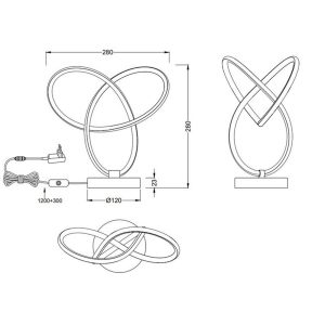 Lámpara LED LANDO Sobremesa 8W 850lm 4000K Negro IP20 - TRIO Lighting - Imagen 5