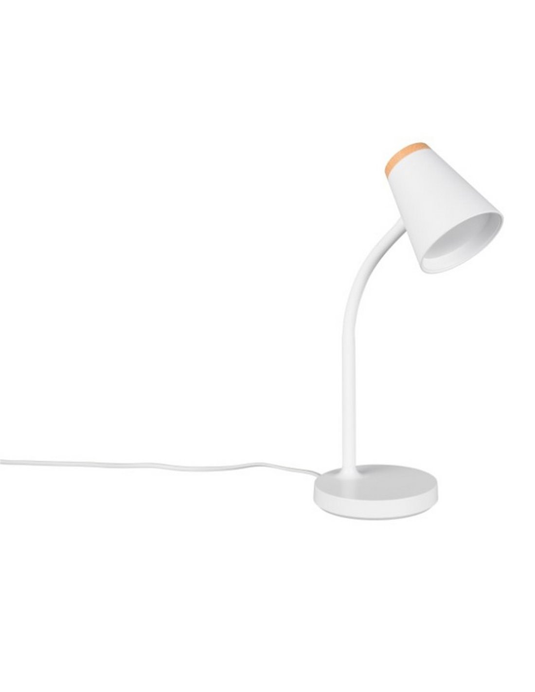 Lámpara LED Pongo flexo blanco 4.5W 500lm 3000K IP20 Trio Lighting vista lateral con cable