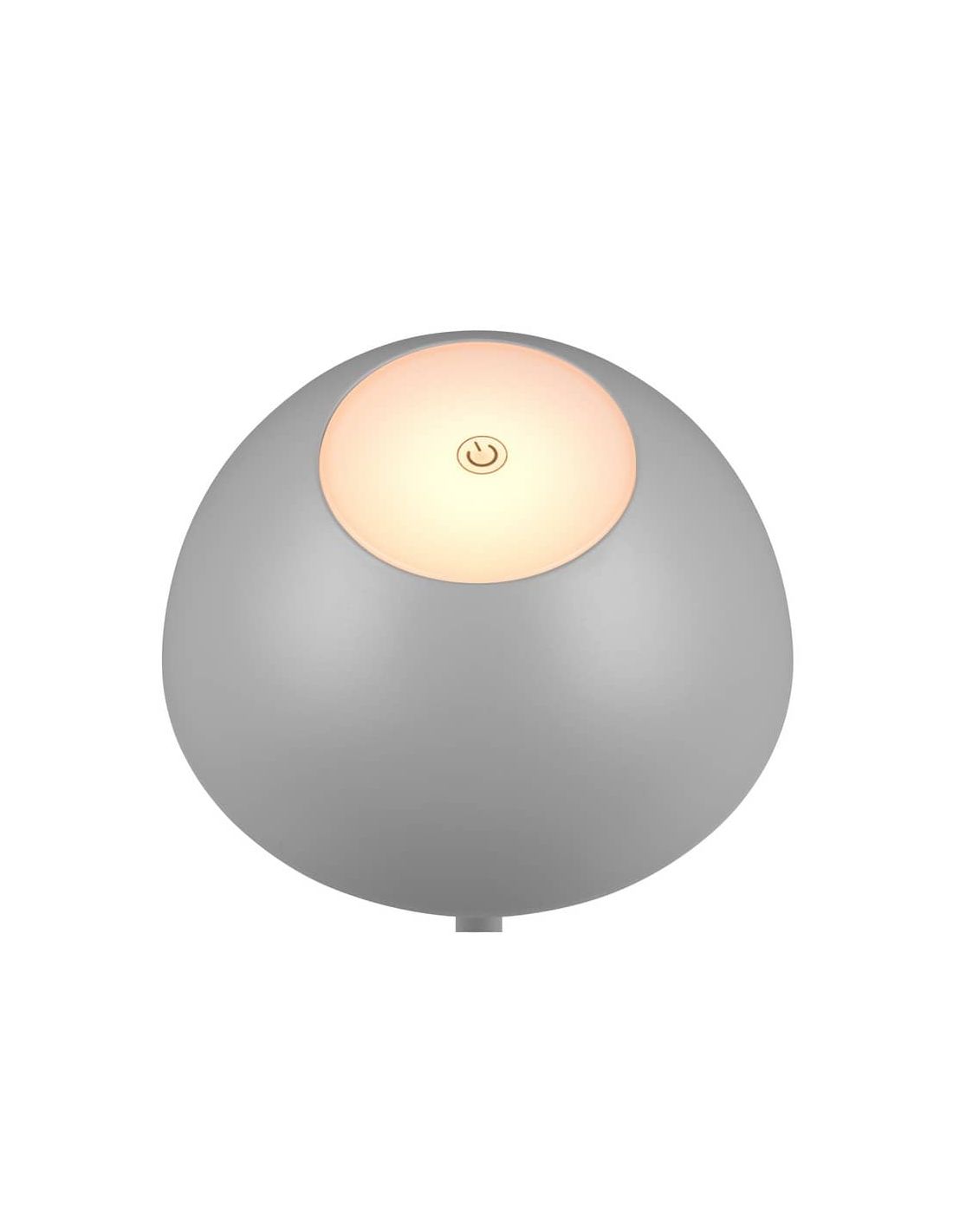 Lámpara LED Ricardo 1.7W 240lm 3000K IP54 gris USB-C Trio Lighting vista superior encendida