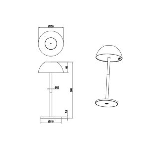 Lámpara LED RICARDO 1.7W 240lm 3000K IP54 Blanco USB-C - TRIO Lighting - Imagen 4