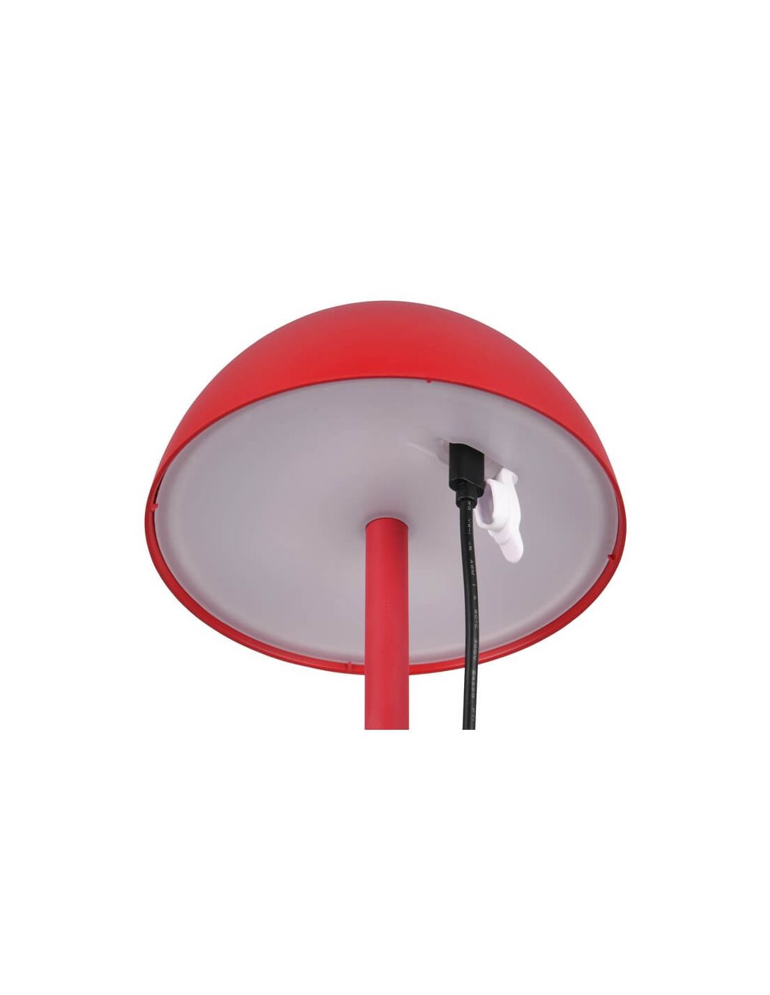 Lámpara LED Ricardo táctil roja Trio Lighting detalle base con puerto de carga