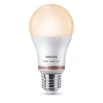 Bombilla LED A60 Philips WiZ E27 8W mate regulable 2700K-6500K.