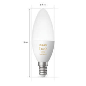 Pack 2 Bombillas Vela Philips Hue White Ambience 5,2W E14 - Imagen 4