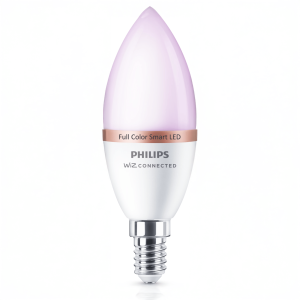 Pack 2 Bombillas Vela Philips WiZ RGB 2200K–6500K 4,9W E14 Mate - Imagen 1