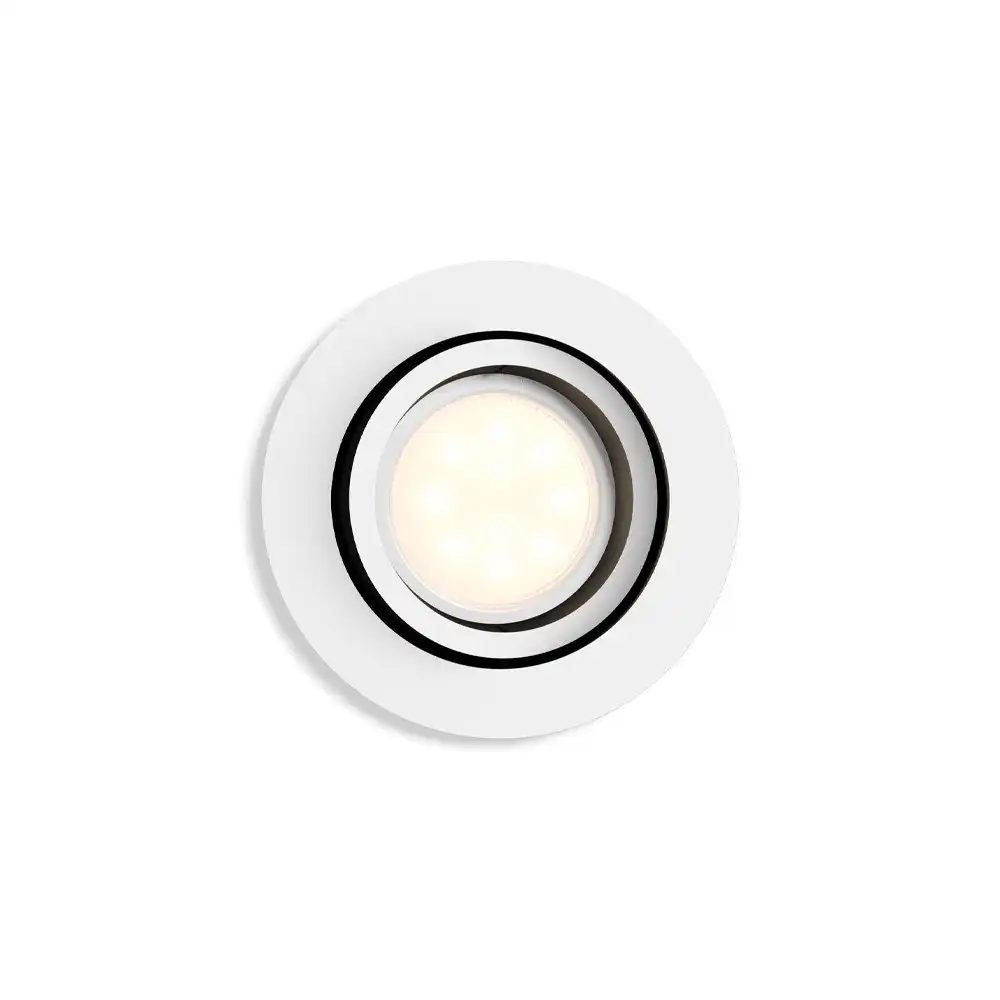 Pack 3 empotrados Milliskin R Philips Hue LED 4.2W blanco White Ambience vista frontal.