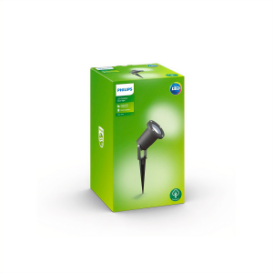 Pincho Puled LED 1×5W con Bombilla Negro IP44 – Philips - Imagen 3