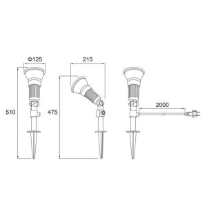 Piqueta LED CACERES orientable 15W 1500lm 4000K IP44 - TRIO Lighting - Imagen 5
