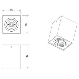 Plafón BISCUI Negro con Foco - TRIO Lighting - Imagen 3