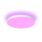 Plafón de techo Datura P Philips Hue blanco encendido con iluminación rosa y efecto halo