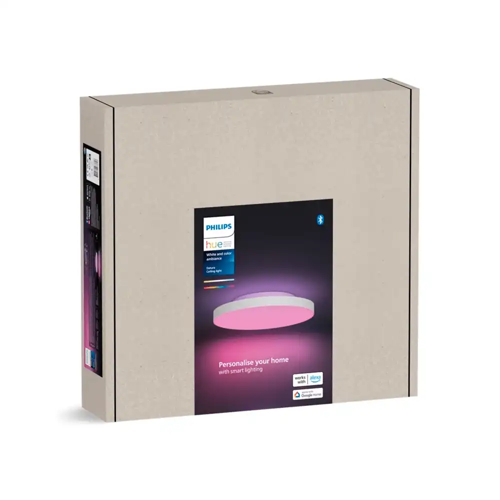 Caja packaging plafón de techo Philips Hue Datura P blanco White and Color Ambiance
