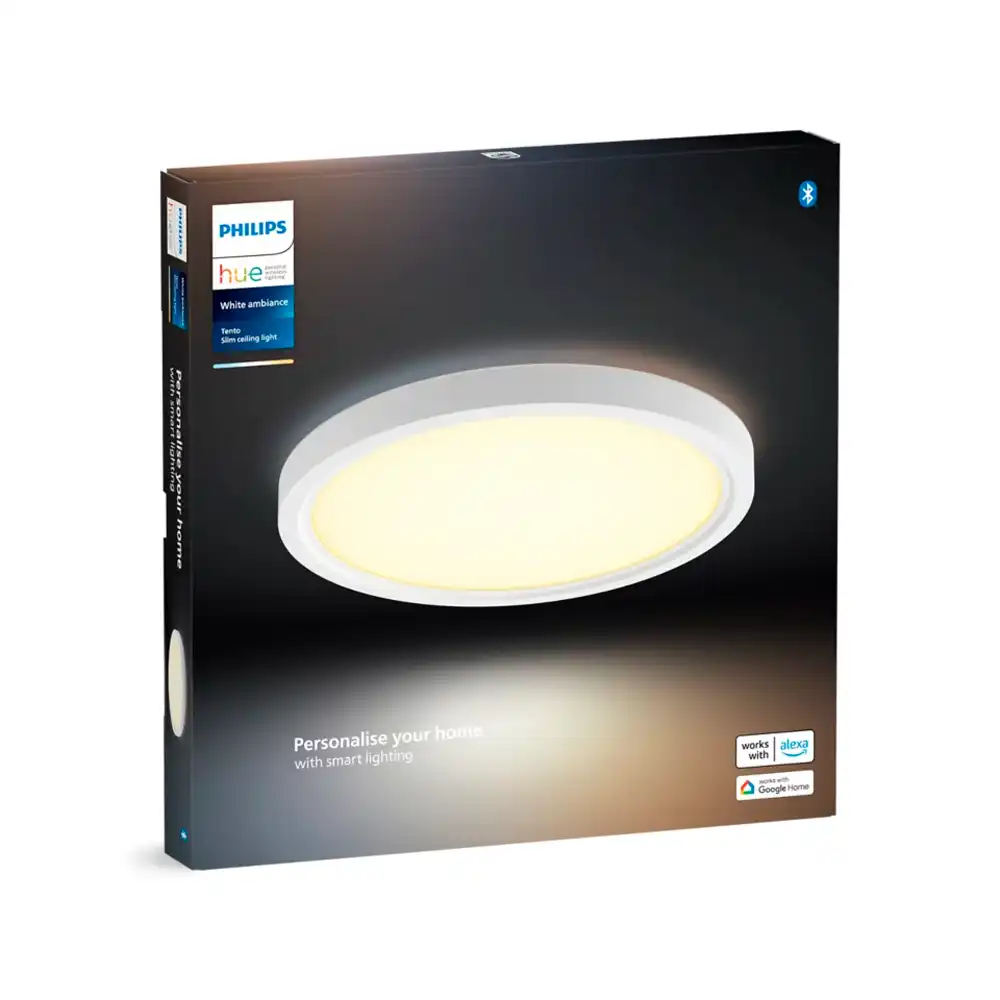 Caja packaging plafón de techo Philips Hue R Tento P blanco White Ambience