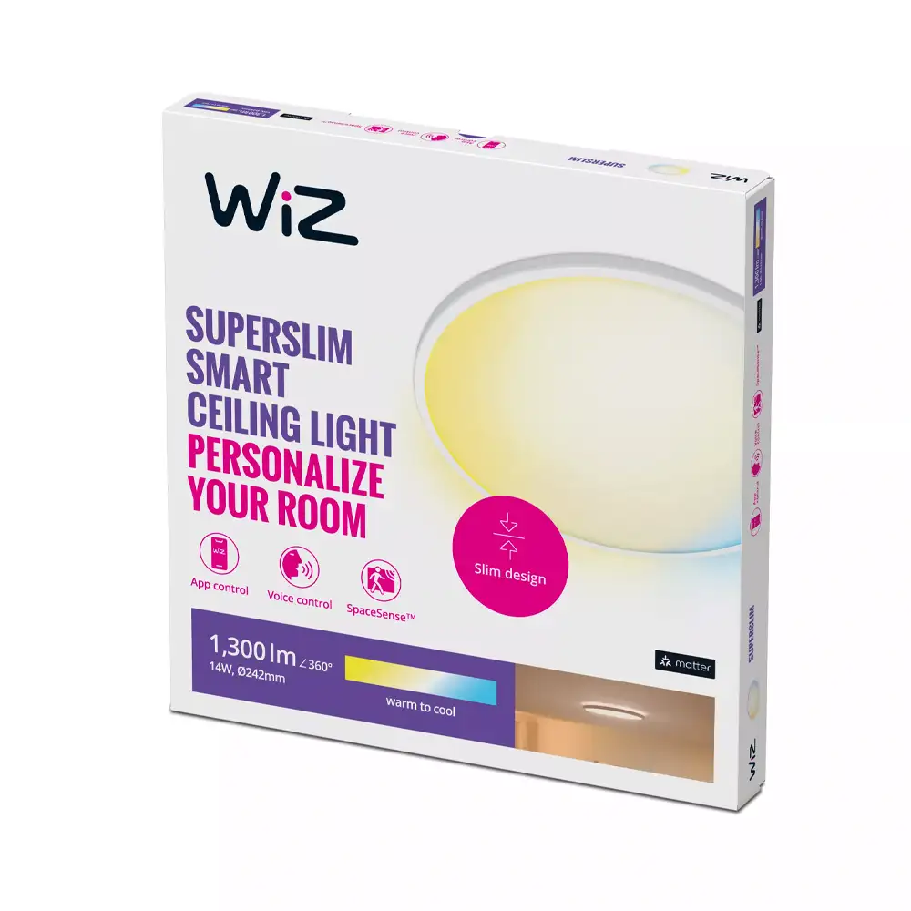 tiendas deco plafon de techo superslim led 14w philips wiz blanco 2700k–6500k philips 3