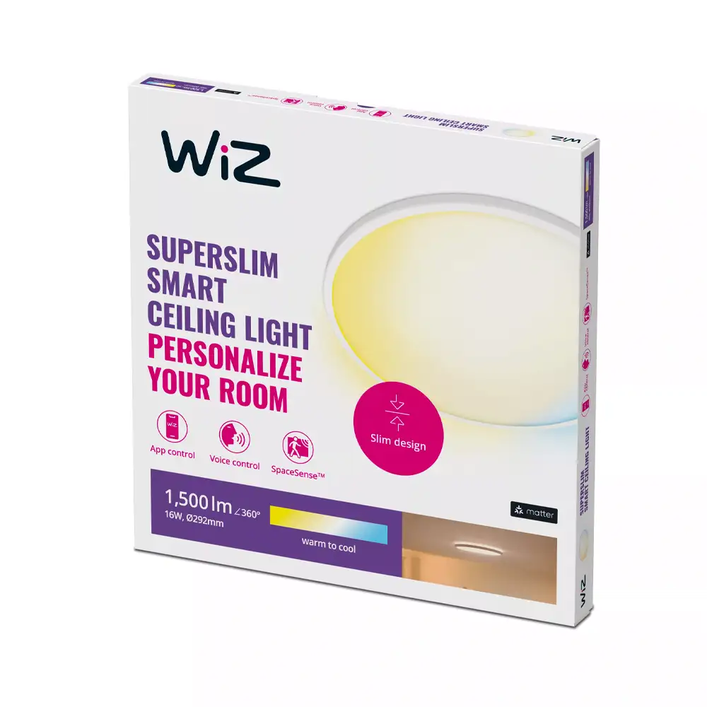 tiendas deco plafon de techo superslim led 16w philips wiz blanco 2700k 6500k philips 3