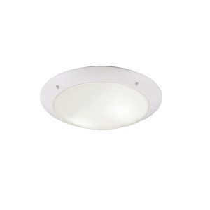 Plafón exterior CAMARO Ø33cm E27 12W IP54 Blanco - TRIO Lighting - Imagen 1