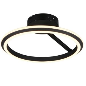 Plafón LED AMADOR Ø45cm 34W 4000lm Regulable Negro IP20 - TRIO Lighting - Imagen 1