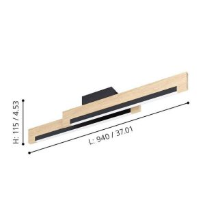 Plafón LED de Techo Minimalista CAMACHO de Madera 20W 2600 lm 3000K – Eglo - Imagen 3