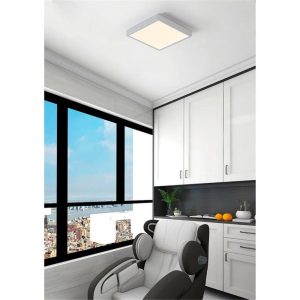 Plafón LED Exterior Cuadrado Blanco ARGOLIS 2 22W 2400 lm 3000K IP44 – Eglo - Imagen 2