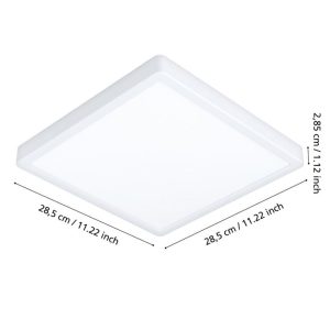 Plafón LED Exterior Cuadrado Blanco ARGOLIS 2 22W 2400 lm 3000K IP44 – Eglo - Imagen 3