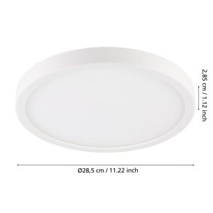 Plafón LED Exterior Redondo ARGOLIS 2 Blanco Ø285 mm 20,5W 2400 lm 3000K IP44 – Eglo - Imagen 3
