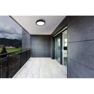 Plafón LED Exterior Redondo ARGOLIS 2 Negro Ø285 mm 20,5W 2400 lm 3000K IP44 – Eglo - Imagen 2