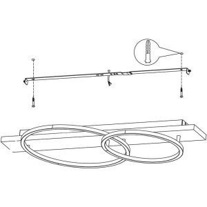 Plafón LED Interior de Madera y Negro BOYAL 12W 1700 lm 3000K – Eglo - Imagen 3