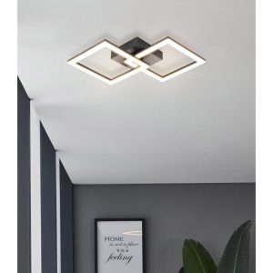 Plafón LED PALMAVES-E Negro 3000K 2760 Lúmenes IP20 – Eglo - Imagen 3