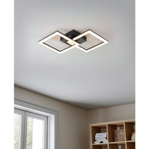 Plafón LED PALMAVES-E Negro Luz Neutra 4000K 2940 Lúmenes IP20 – Eglo - Imagen 3