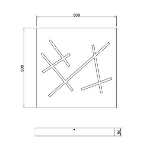 Plafón LED SNIP 50x50cm 24W 2800lm regulable IP20 - TRIO Lighting - Imagen 5