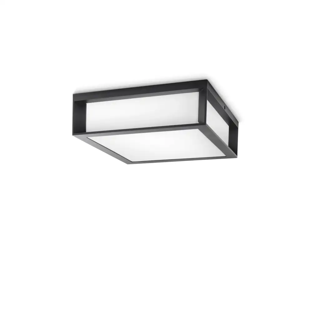 Plafón de techo Skies antracita Philips IP44 sin bombilla vista lateral