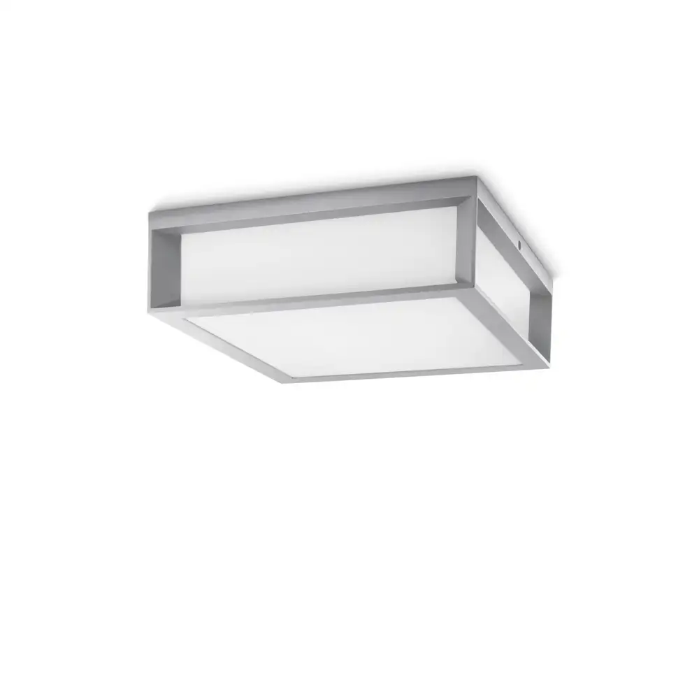 Plafón de techo Skies gris Philips IP44 sin bombilla vista lateral