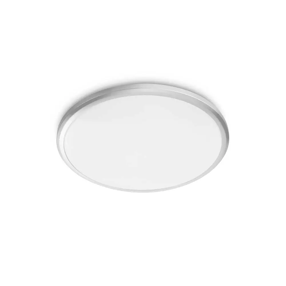 Plafón Twirly LED 17W 2700K Philips gris encendido con luz cálida