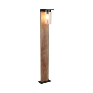 Poste exterior ARDILA 100cm Madera con Sensor E27 40W IP44 - TRIO Lighting - Imagen 1