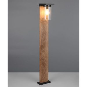 Poste exterior ARDILA 100cm Madera con Sensor E27 40W IP44 - TRIO Lighting - Imagen 2
