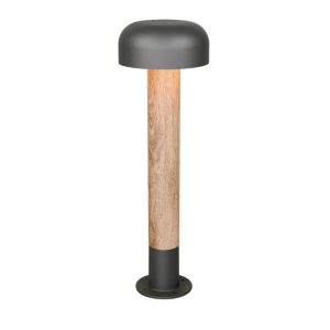 Poste FRASER 54cm Madera E27 10W IP44 - TRIO Lighting - Imagen 1