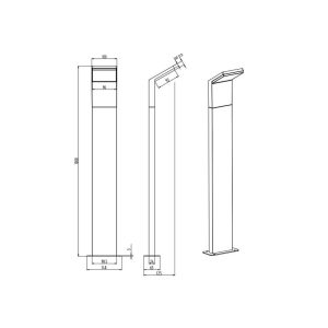 Poste LED PEARL 100cm 8W 900lm 3000K IP54 - TRIO Lighting - Imagen 3