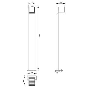 Poste Solar LED COLOMBO 100cm 5.5W 650lm 4000K IP44 - TRIO Lighting - Imagen 4