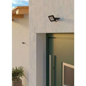 Proyector LED Exterior RISACCA-E Negro 20W 1800 lm 4000K IP65 Aluminio y Cristal – Eglo - Imagen 2