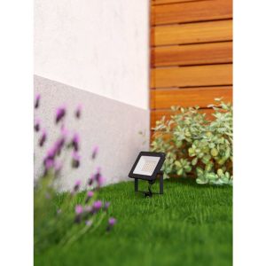 Proyector LED Exterior RISACCA-E Negro 2800 lm 4000K IP65 Aluminio y Vidrio – Eglo - Imagen 2