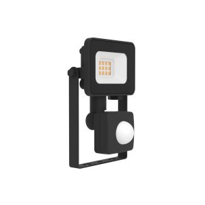 Proyector LED Exterior RISACCA-E Negro con Sensor 850 lm 4000K IP44 Aluminio y Vidrio – Eglo - Imagen 1
