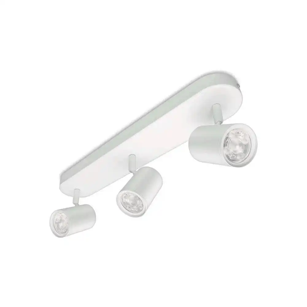 Regleta Imageo LED 3x5W Philips WiZ blanco vista frontal.