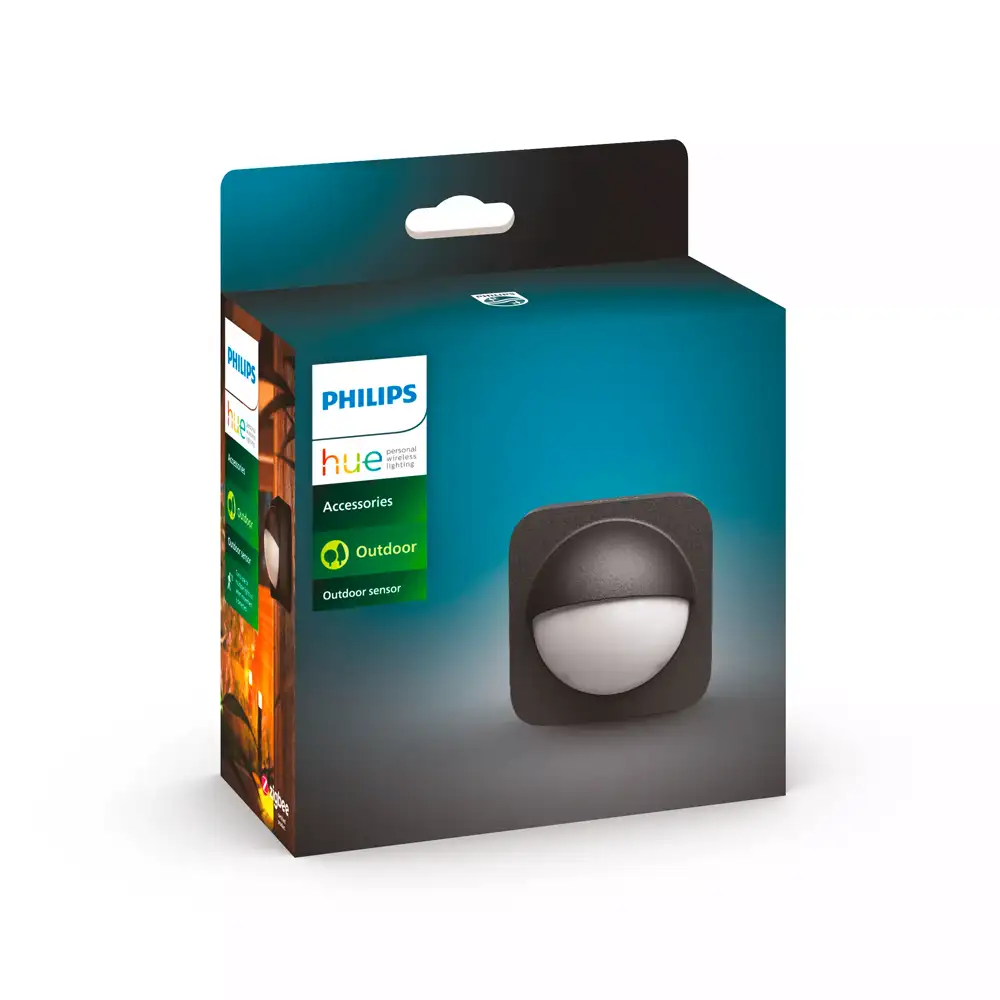 Caja del sensor de movimiento exterior para sistema Philips Hue.